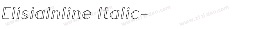 ElisiaInline Italic字体转换